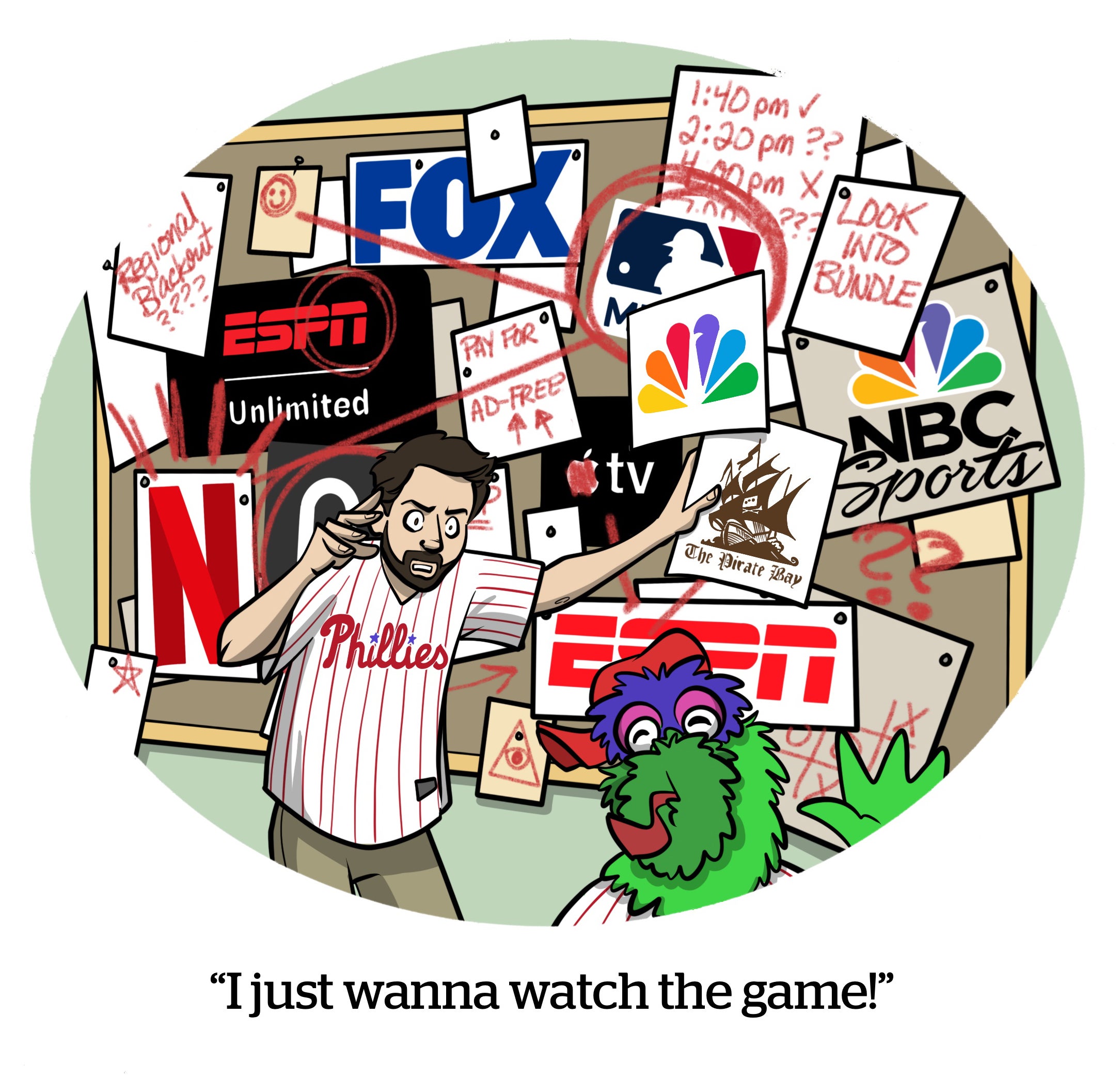 Comic: "I just wanna watch the game!"